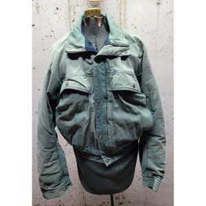 Gander Mountain Mens Medium Regular Zip Up Green Coat Jacket Distressed Canvas